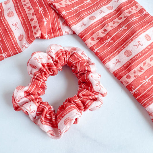 Pumpkin Stripes Scrunchie (Skinny)