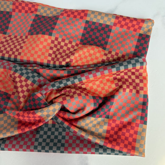 Rustic Checkered Headband