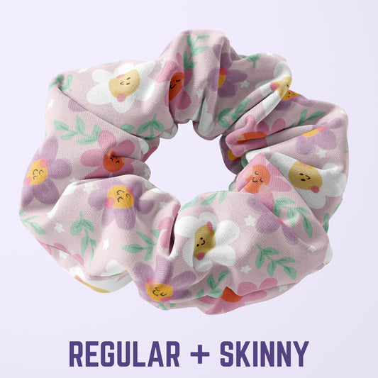 Smiley Daisy Scrunchie (regular/skinny)