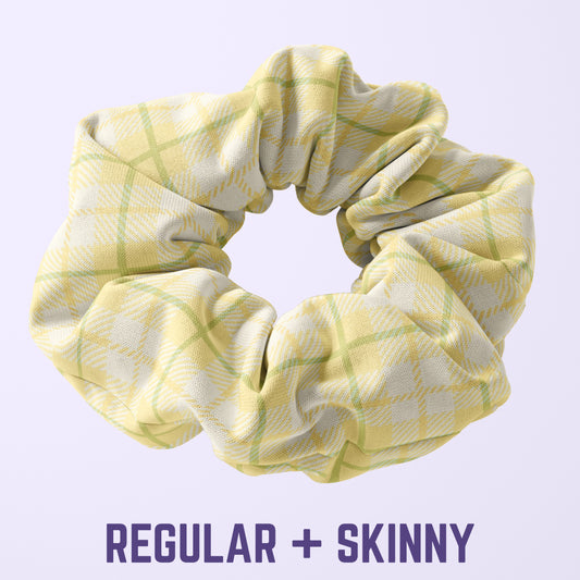 Yellow Gingham Scrunchie (regular/skinny)