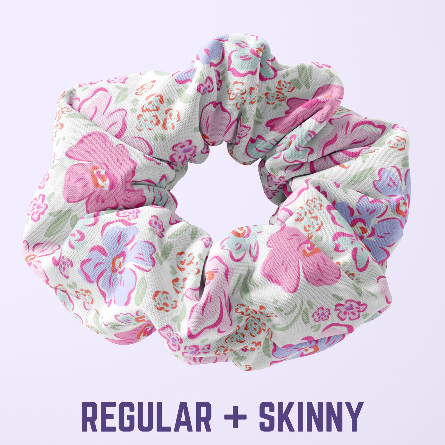 Bright Blooms Scrunchie (regular/skinny)
