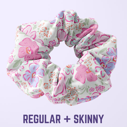 Bright Blooms Scrunchie (regular/skinny)