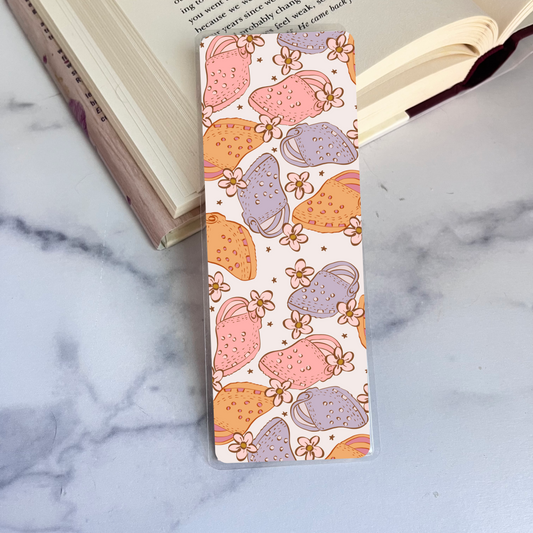 Floral Crocs bookmark