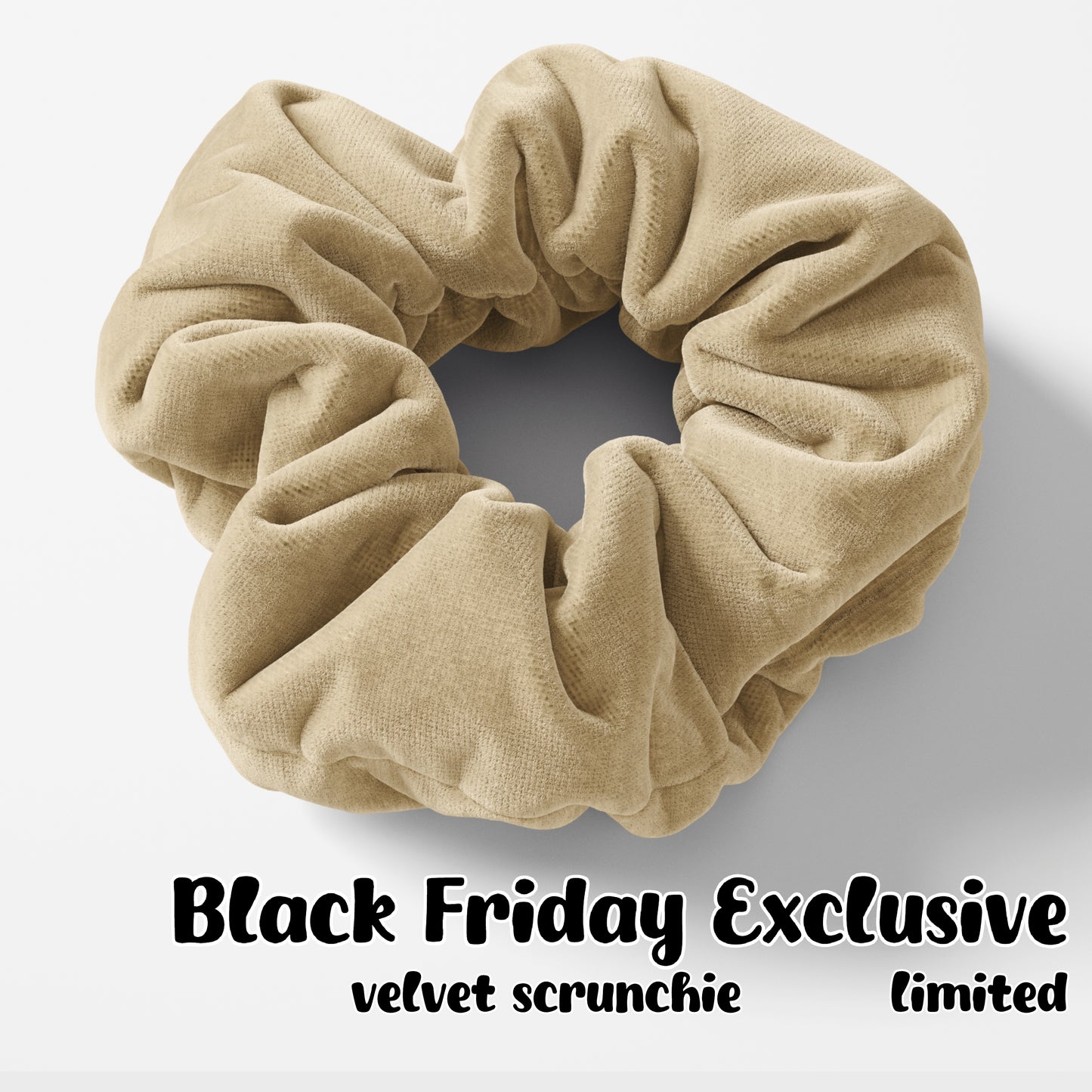 Champagne Velvet Scrunchie
