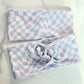 Pink/Blue Wavy Checkered Headband