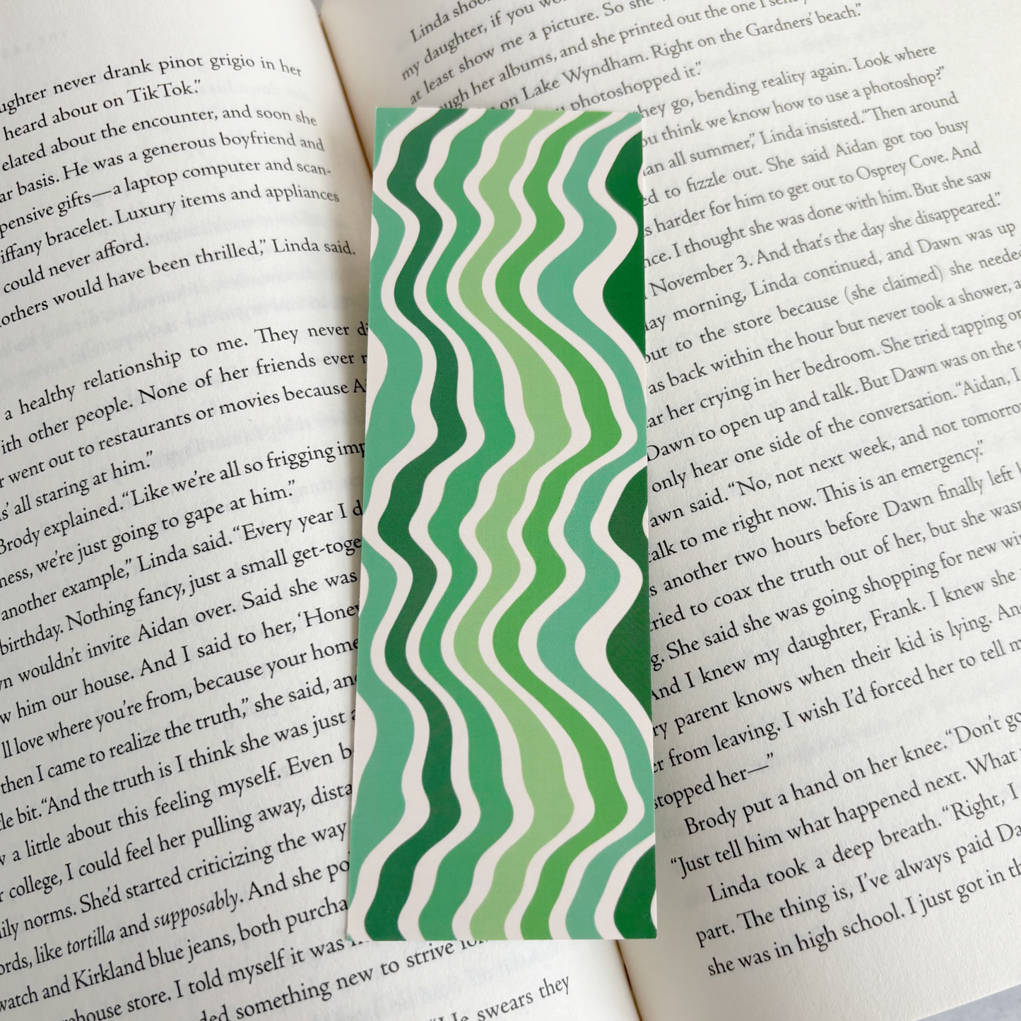 Green Waves Bookmark