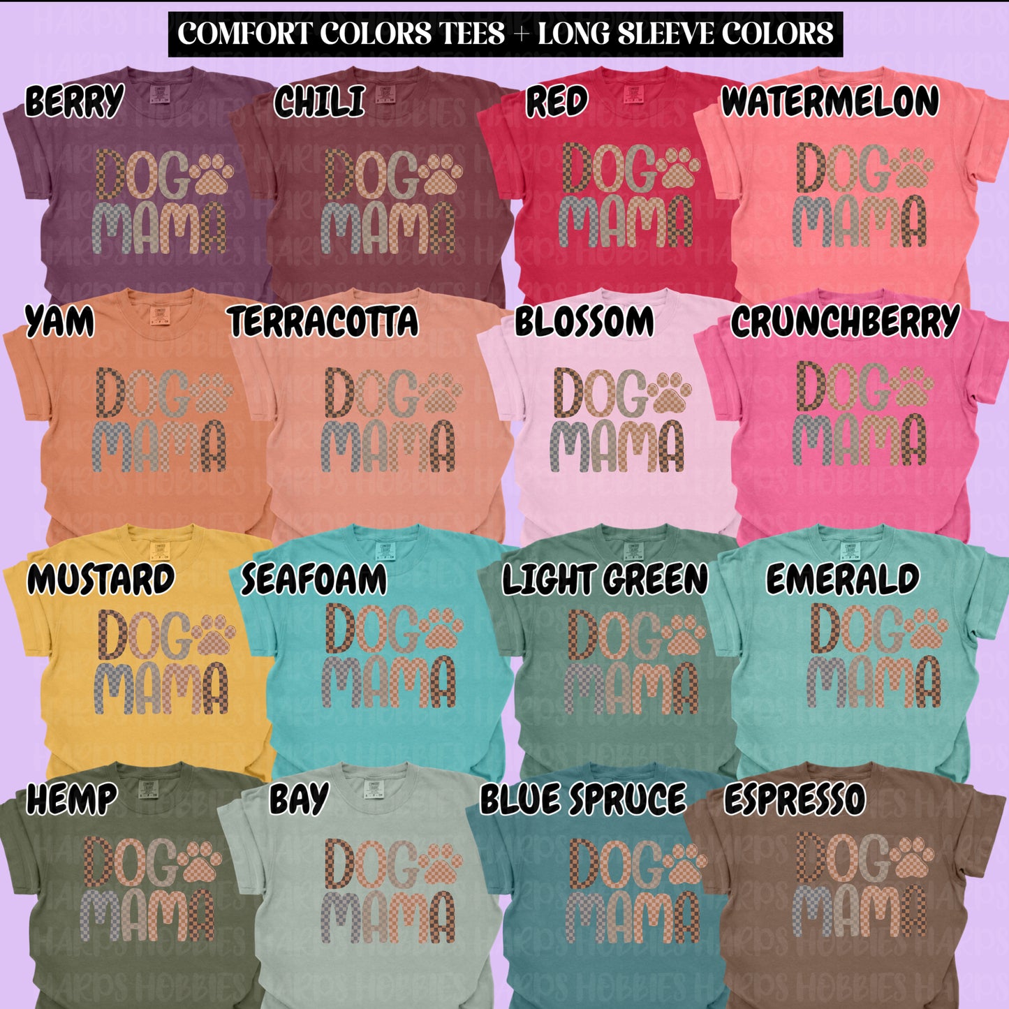 Checkered Dog Mama (tshirt/hoodie/sweatshirt/longsleeve)