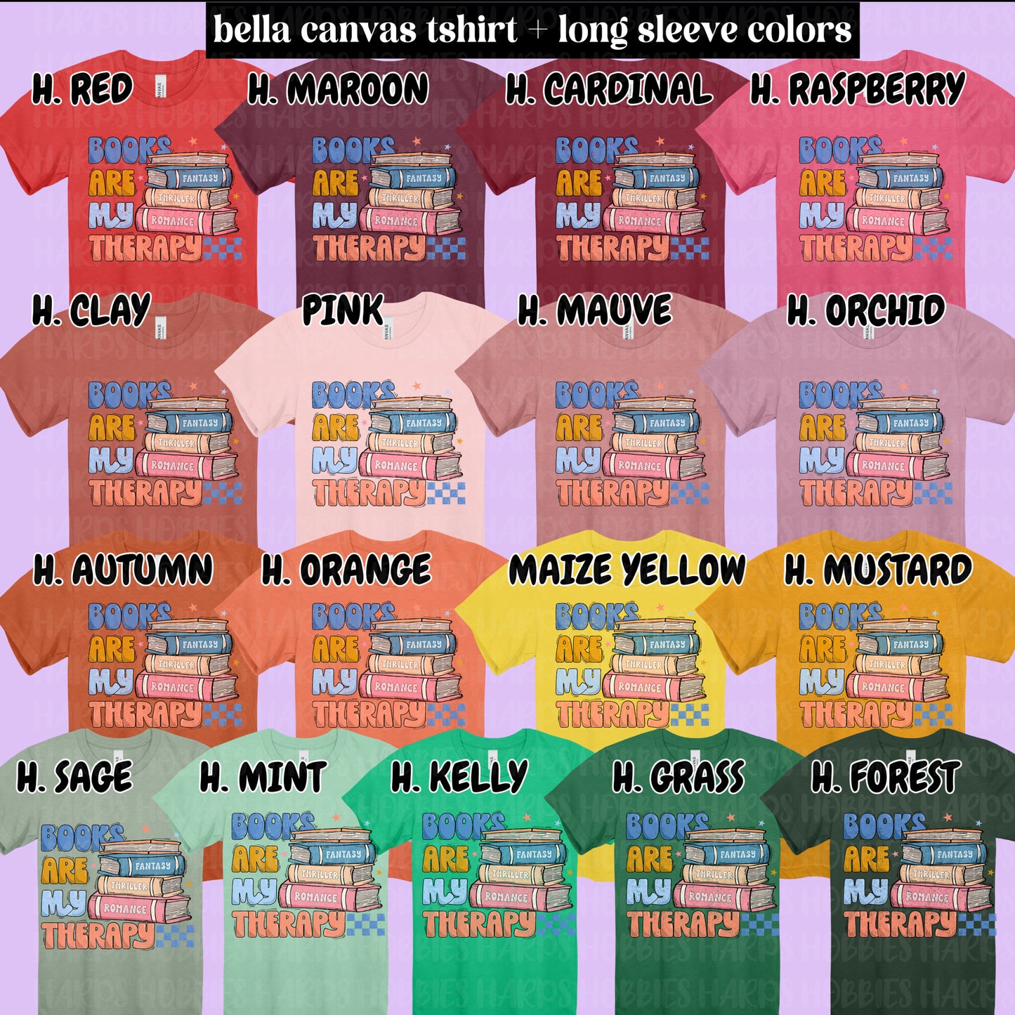 Books are my Therapy (tshirt/hoodie/sweatshirt/longsleeve)