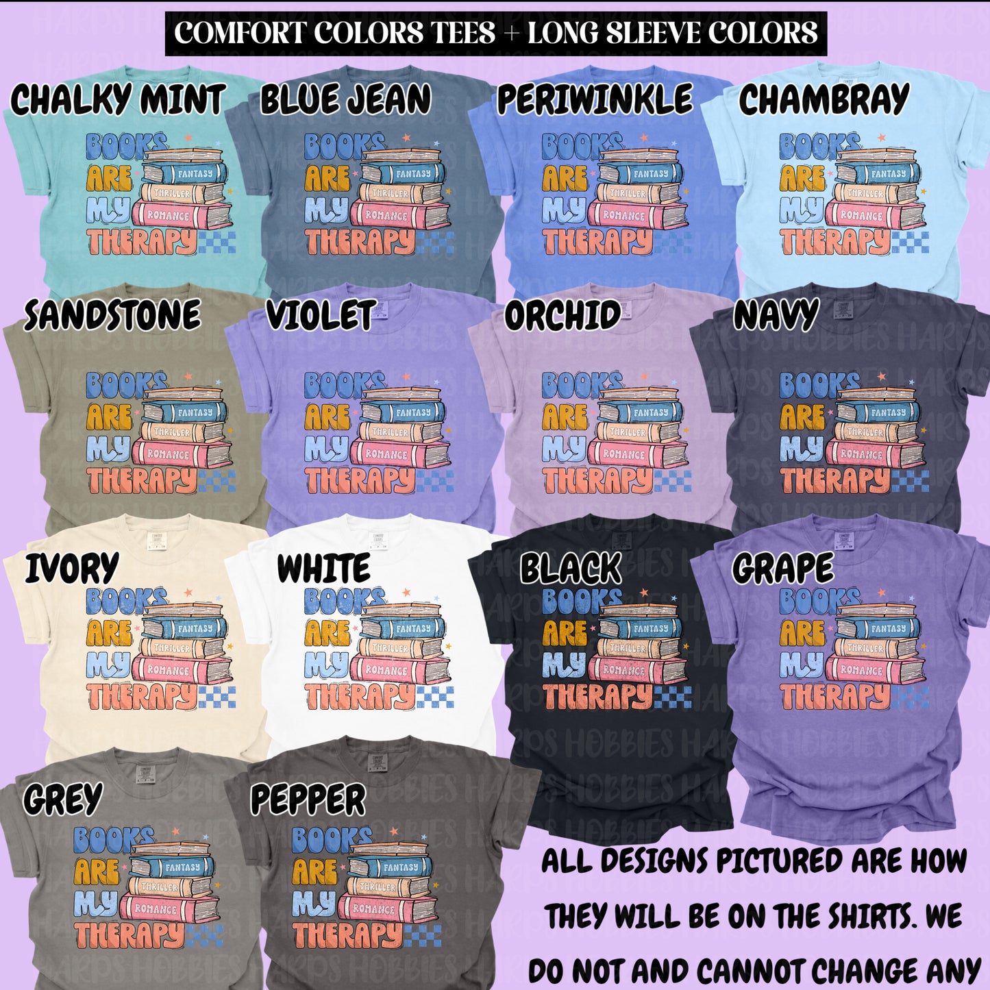 Books are my Therapy (tshirt/hoodie/sweatshirt/longsleeve)