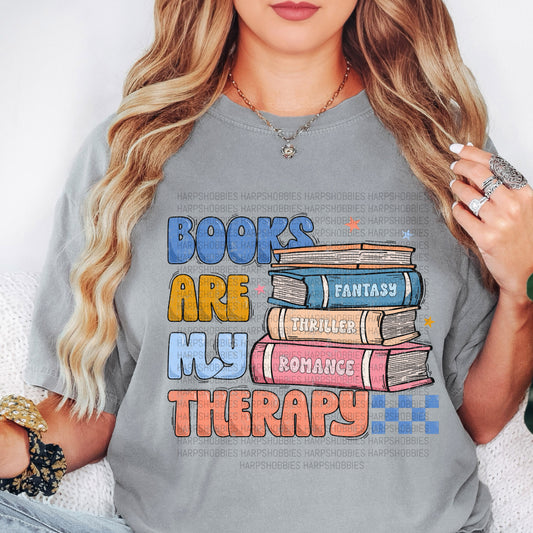 Books are my Therapy (tshirt/hoodie/sweatshirt/longsleeve)