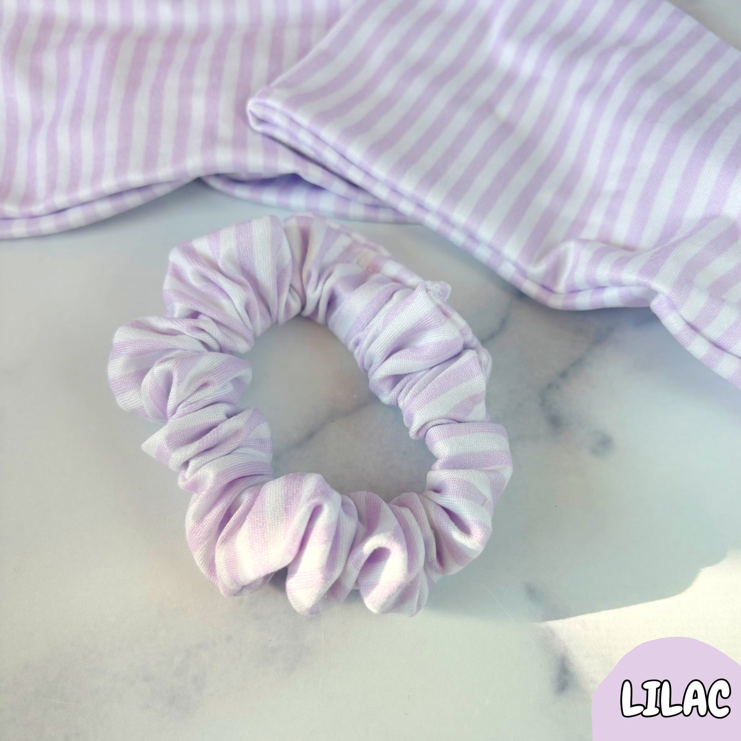 Lilac Stripes Scrunchie (Skinny)