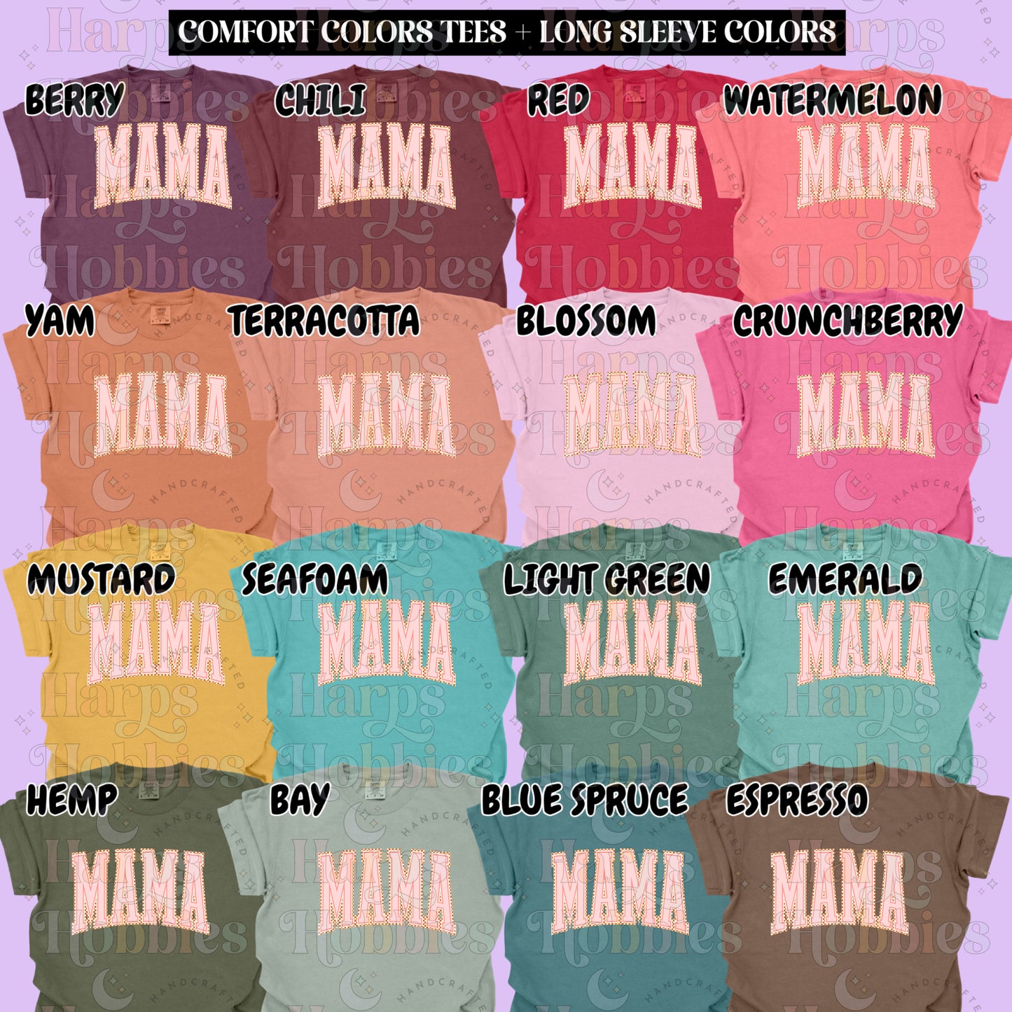 Mama (pink varsity) (tshirt/hoodie/sweatshirt/longsleeve)