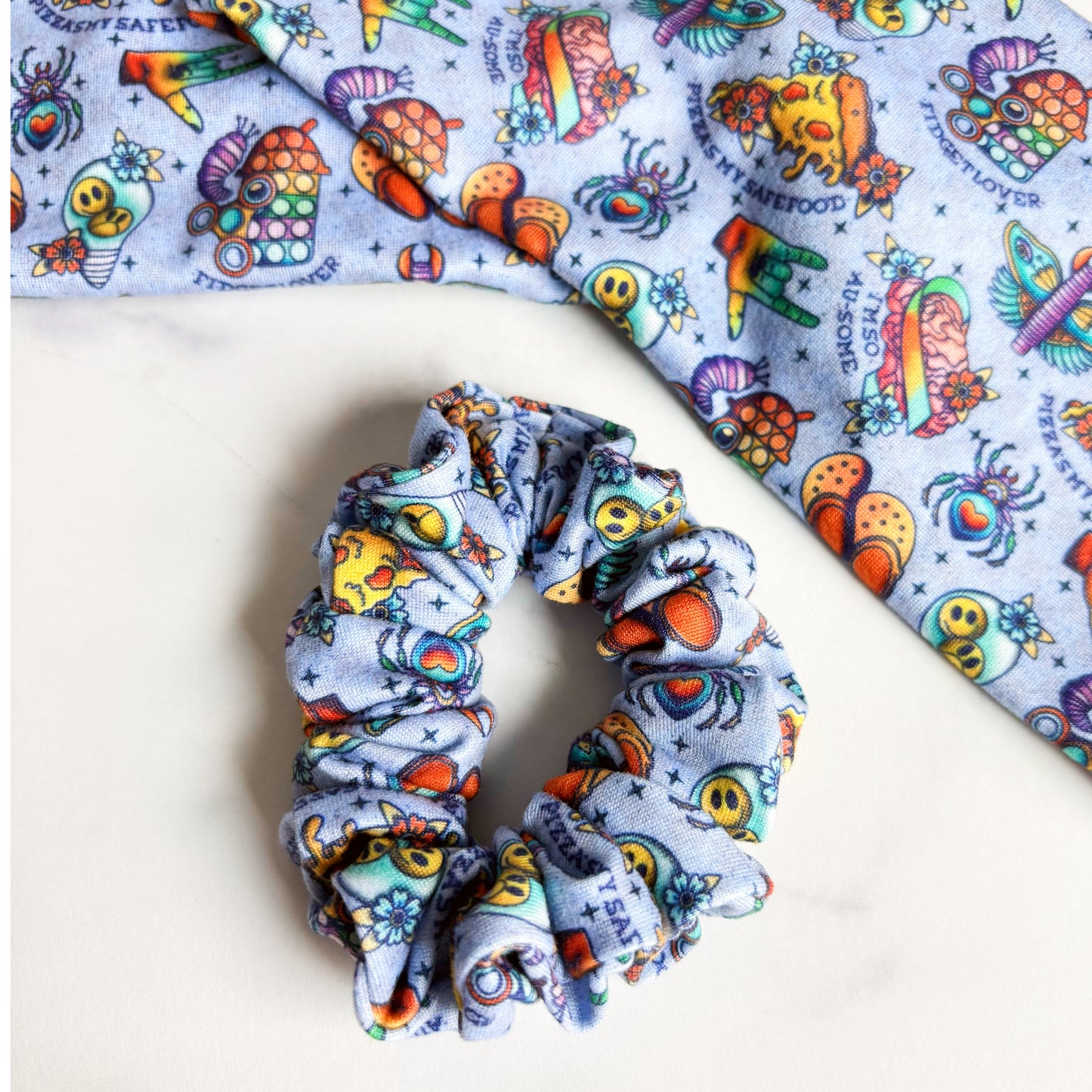 Autism Awareness (blue) Scrunchie (Skinny)