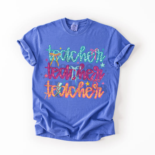 Bright Retro Teacher (tshirt/hoodie/sweatshirt/longsleeve)