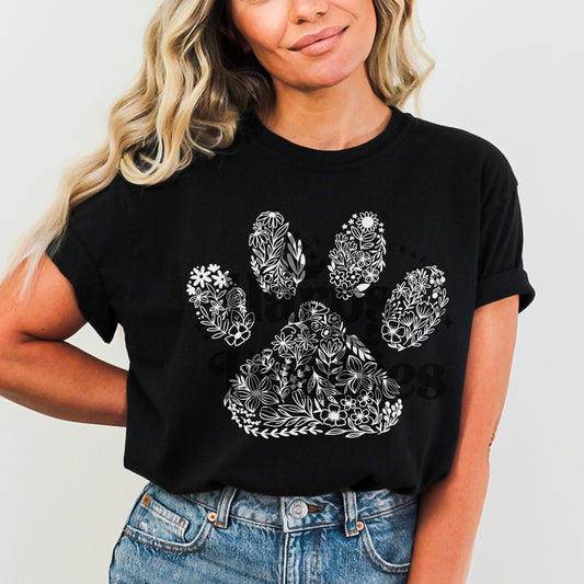 Floral Pawprint (tshirt/hoodie/sweatshirt/longsleeve)