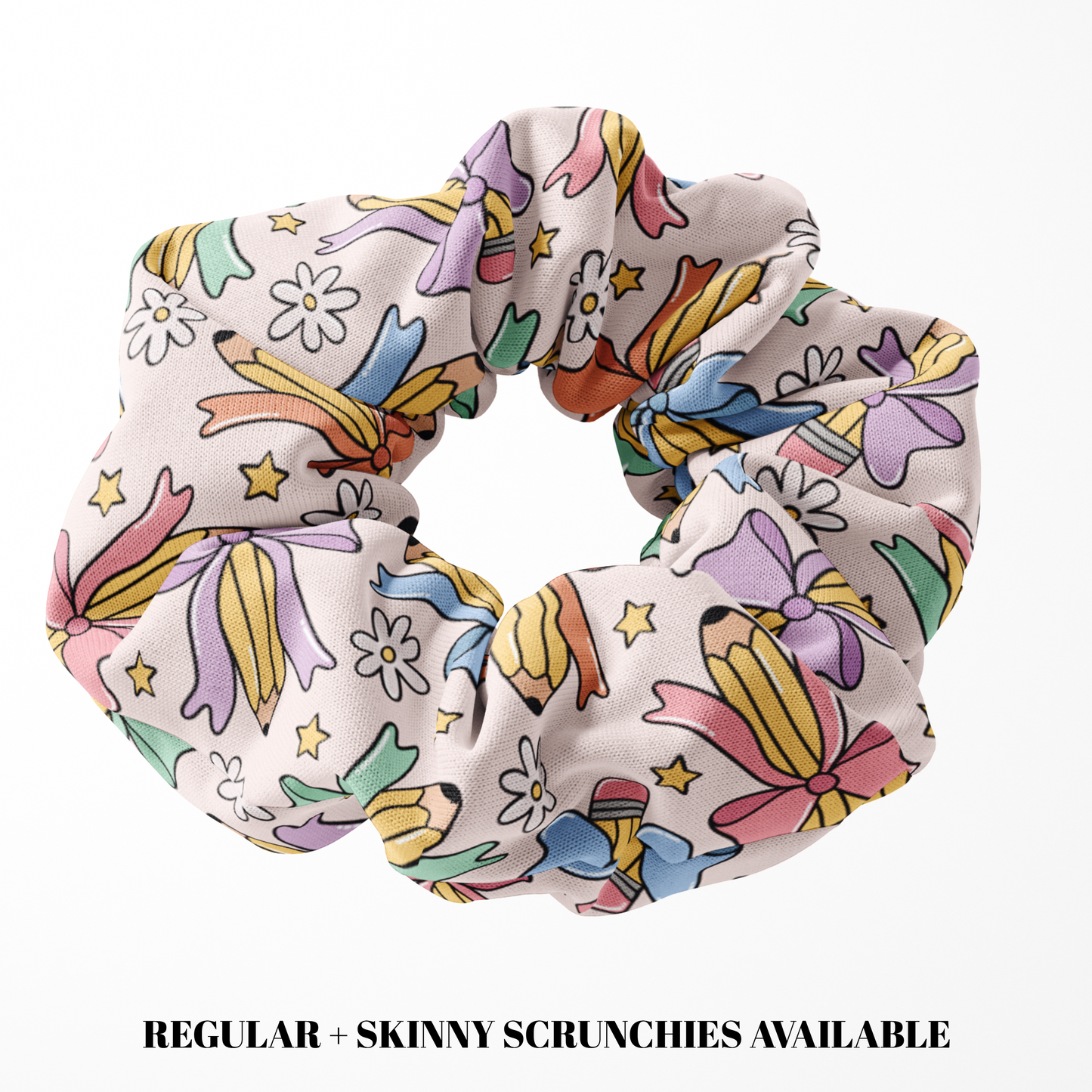 Pencil Bows Scrunchie (Regular+Skinny)