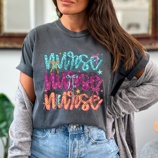 Colorful Bright Nurse (tshirt/sweatshirt)