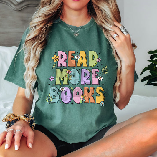 Floral Read More Books (tshirt/sweatshirt)