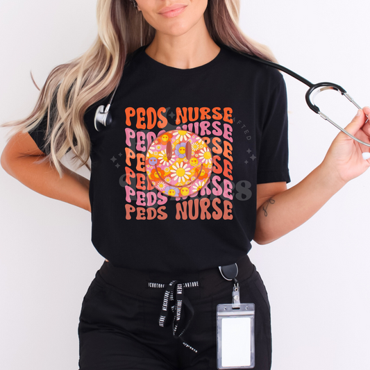 PEDS Nurse Smiley (tshirt/sweatshirt)