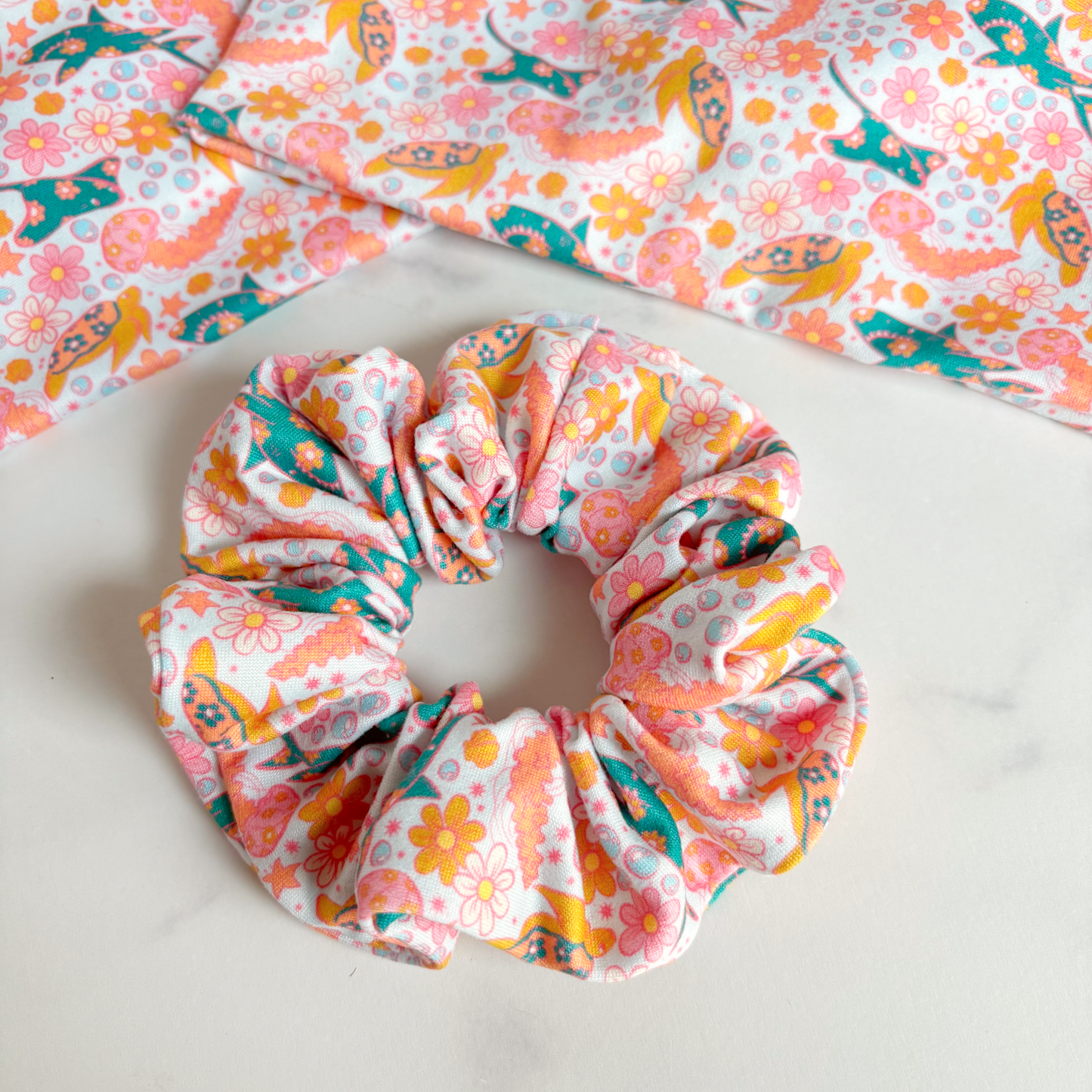 Floral Ocean Scrunchie (Regular)