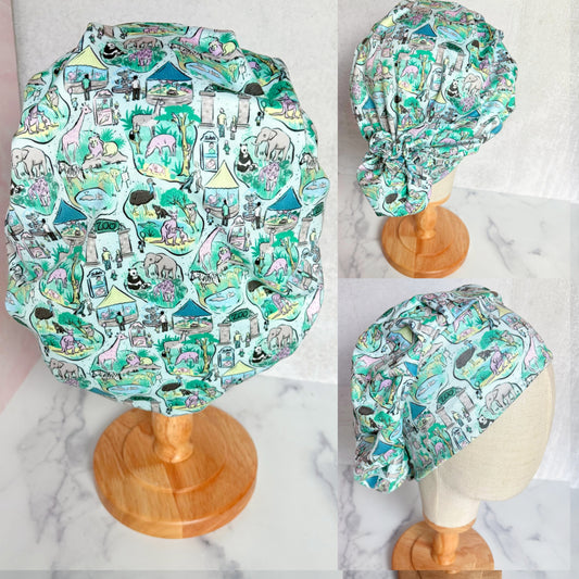 Zoo Animals Scrub Hat