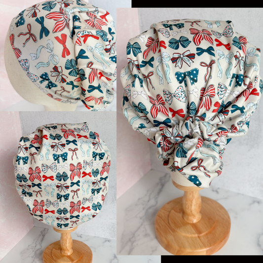 Patriotic Bows Scrub Hat