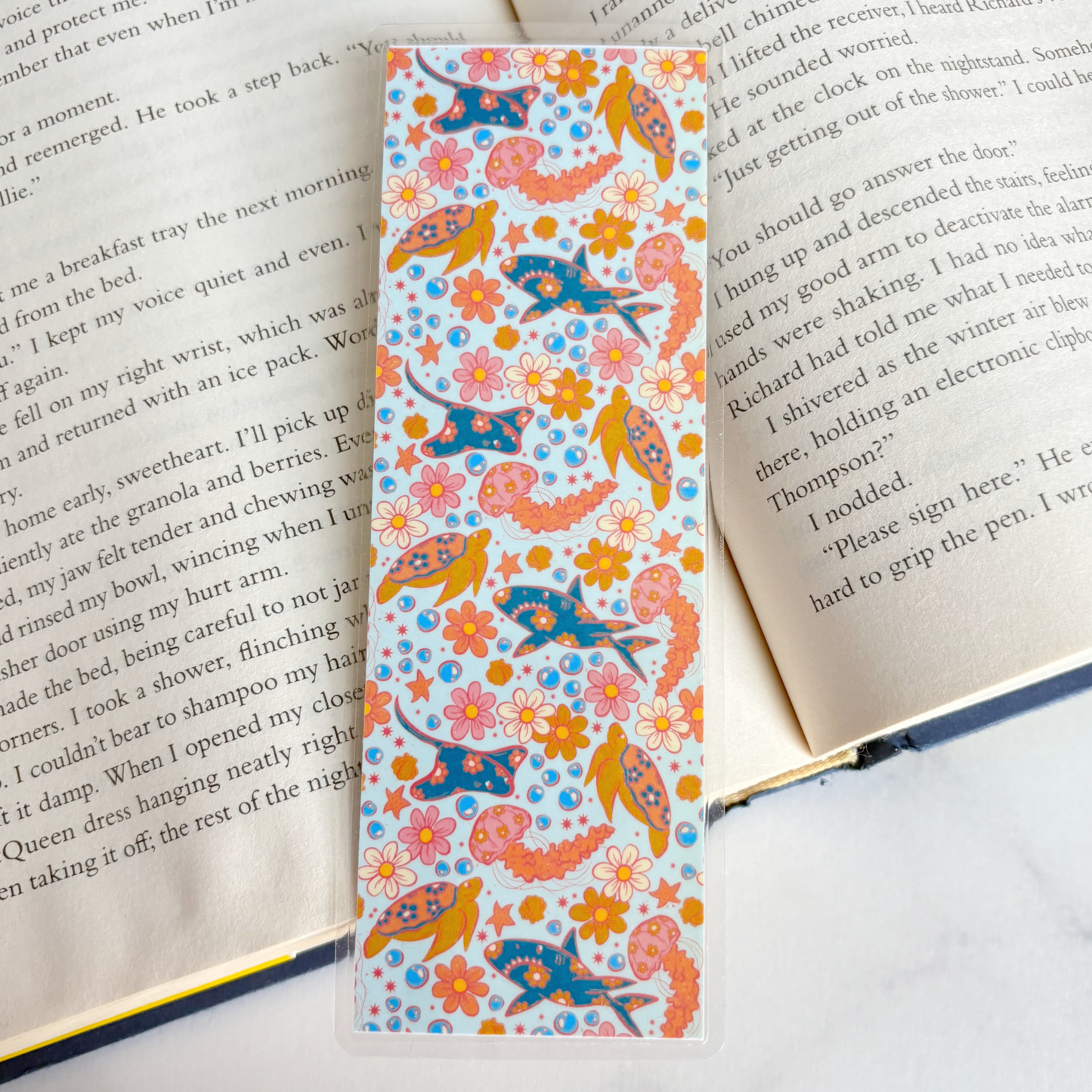 Floral Ocean Bookmark