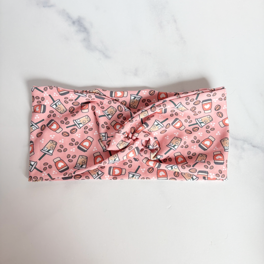 Pink Coffee Headband