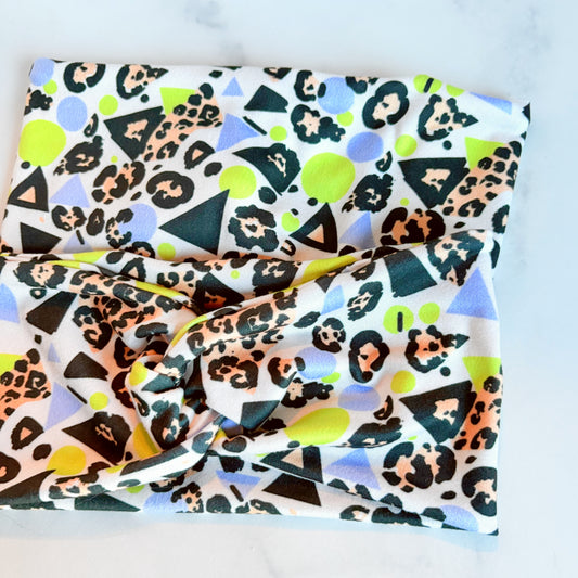 80s Halloween Leopard Headband
