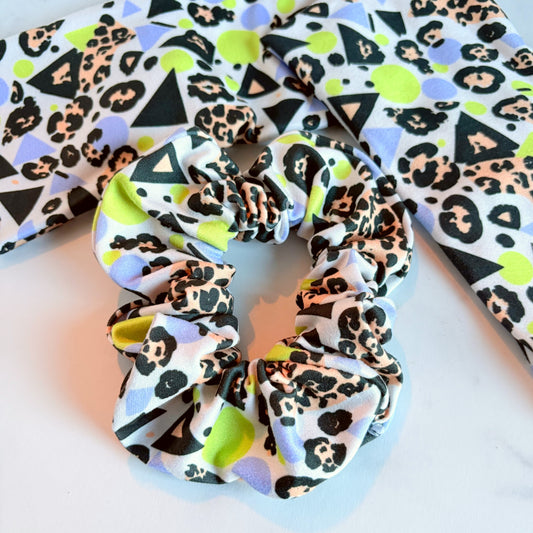 80s Halloween Leopard Scrunchie (Regular)