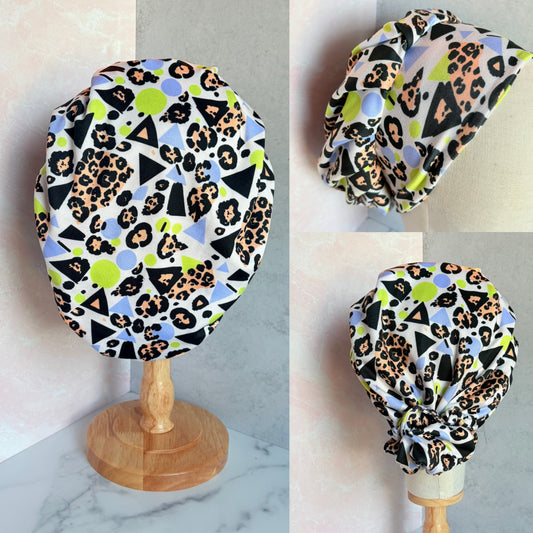 80s Halloween Leopard Scrub Hat