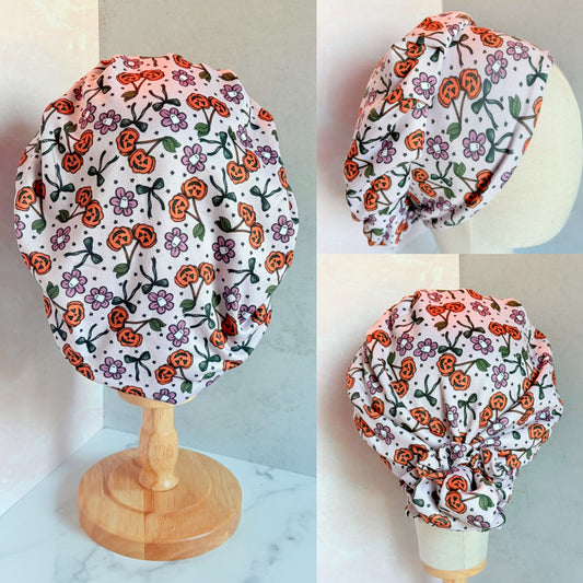 Pumpkin Cherries Scrub Hat