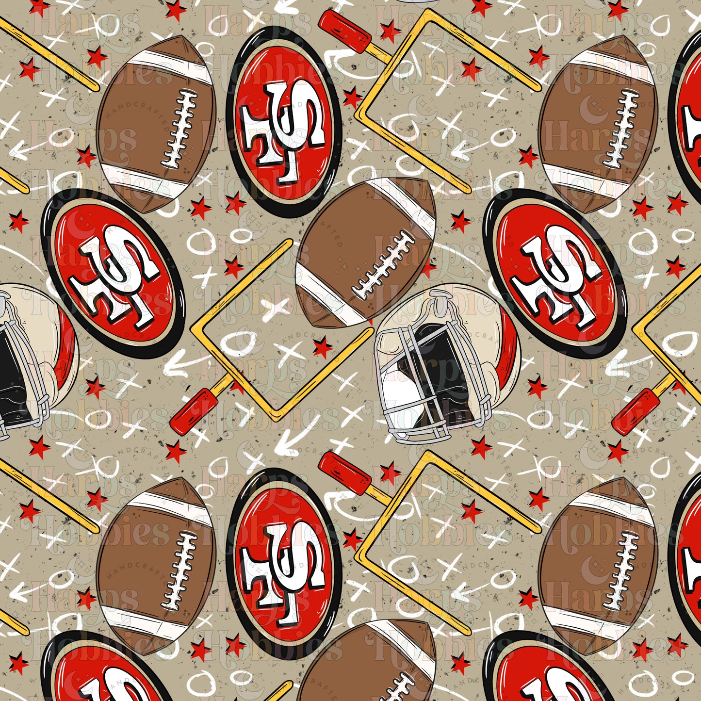 San Francisco 49ers (headband/scrunchie)