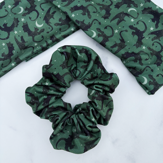 Green Dragons Scrunchie (Regular)