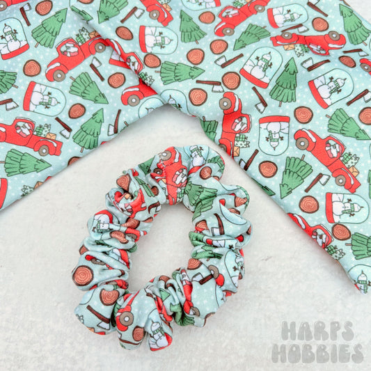 Red Trucks Scrunchie (Skinny)