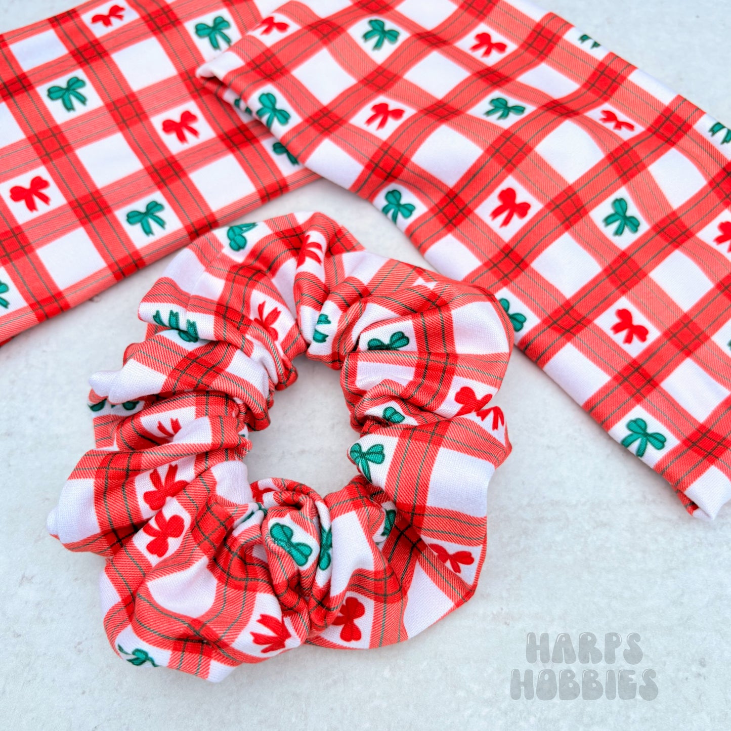 Plaid Bows Scrunchie (Regular)