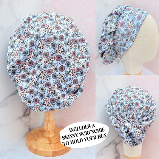 Snowman Cherries Scrub Hat