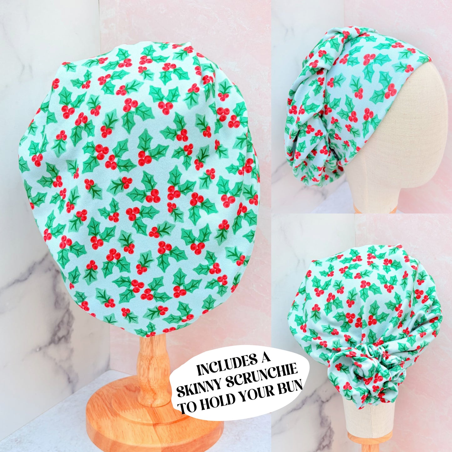 Holly Jolly Scrub Hat