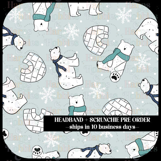 Polar Bears (headband/scrunchie)