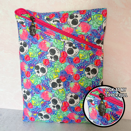 Berry Skulls Ereader/Book Sleeve (2 sizes)