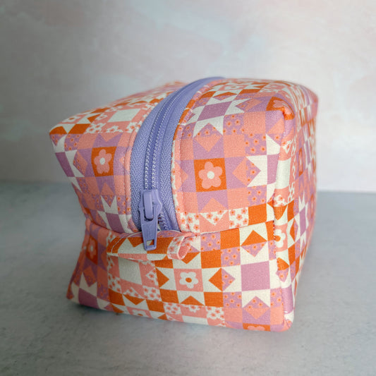 Boho Quilt Zipper Bag (medium)