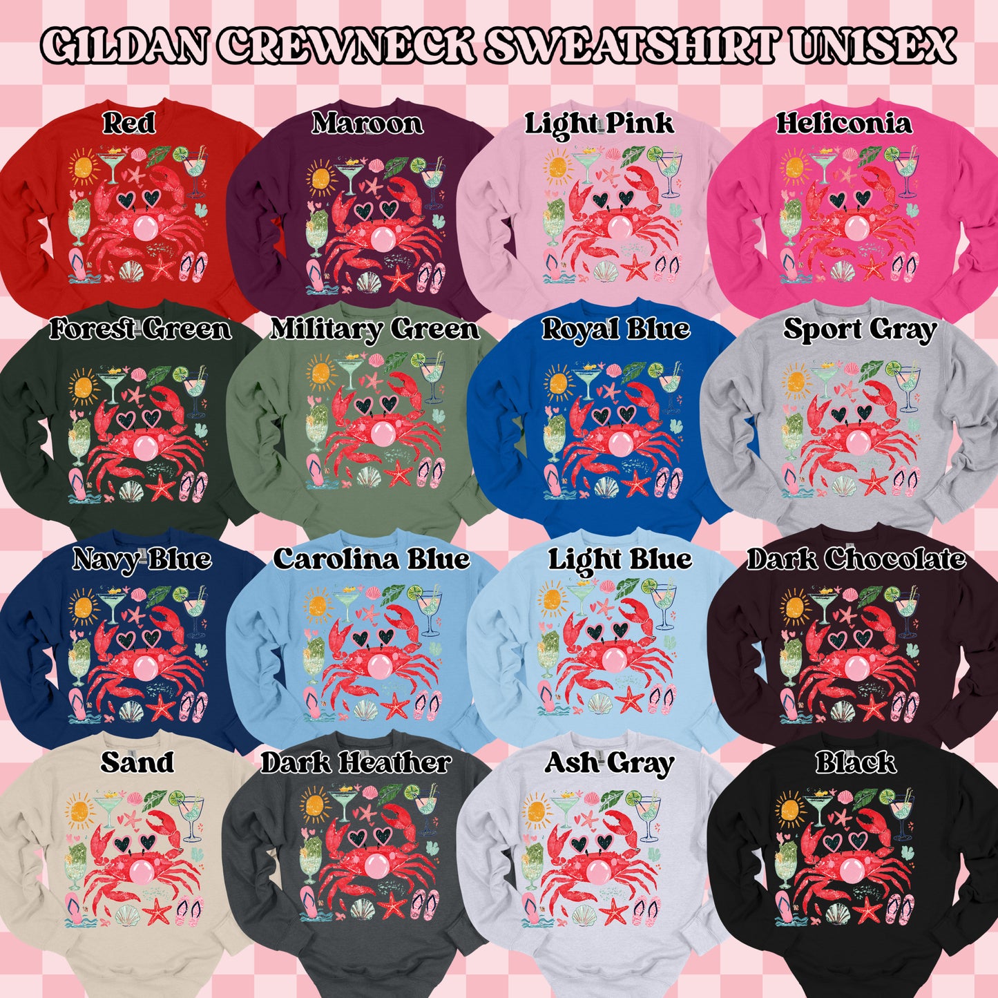 Bubblegum Crab (tshirt/sweatshirt)