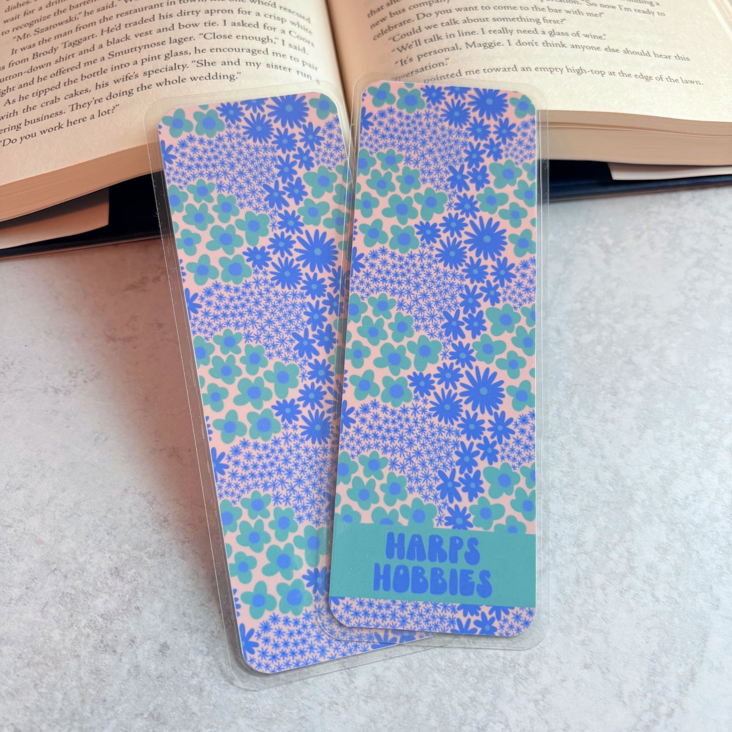 Ditsy Blue Floral Bookmark