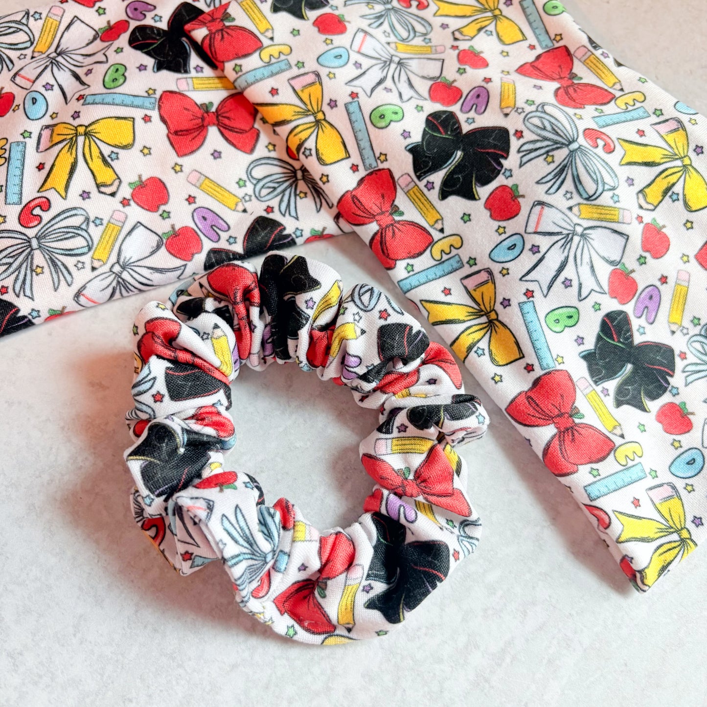Teacher Bows Scrunchie (Skinny)