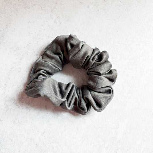 Charcoal Solid Scrunchie (Skinny)