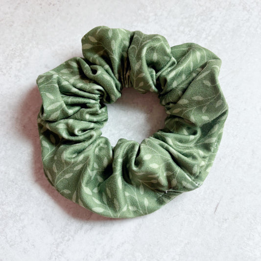 Green Leaves Scrunchie (Regular)