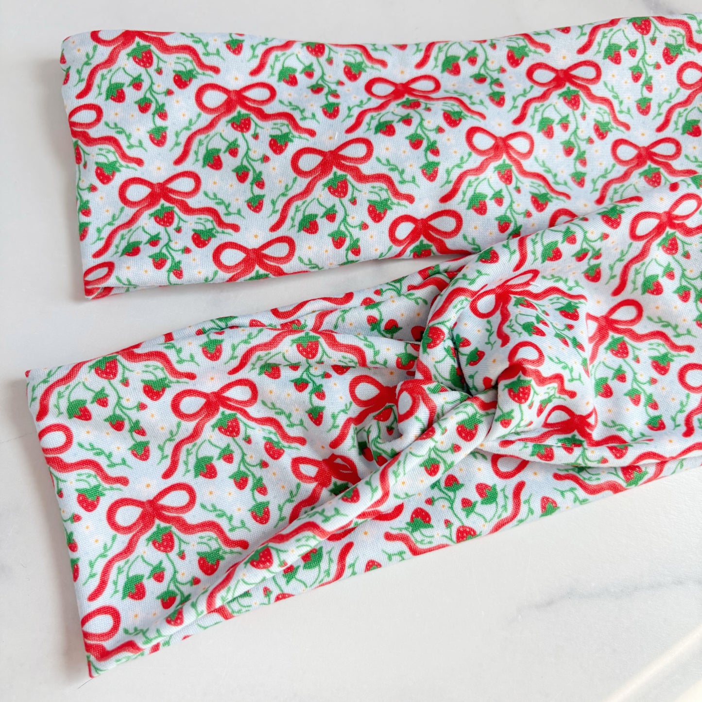 Strawberry Bows Headband