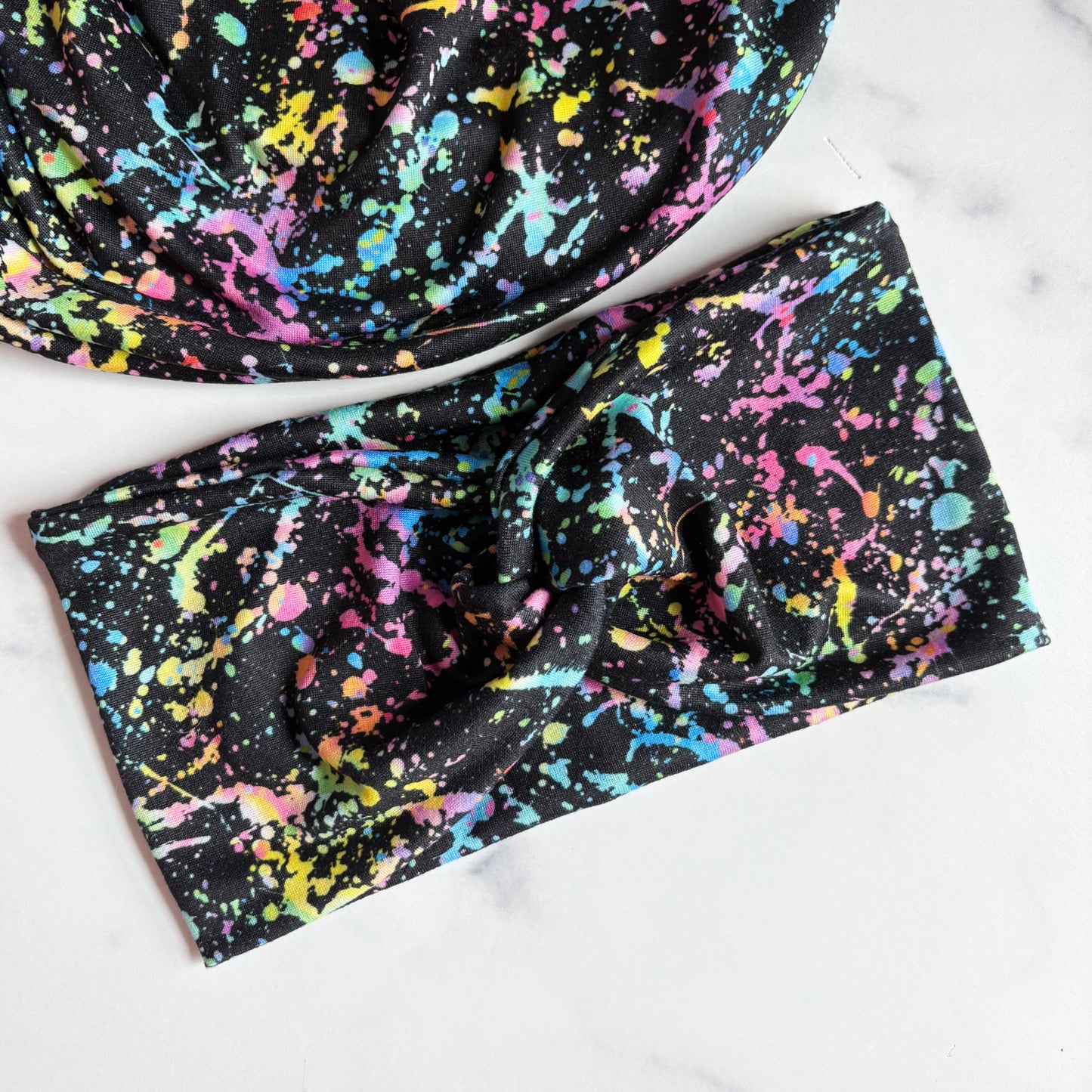 Rainbow Splatter Headband