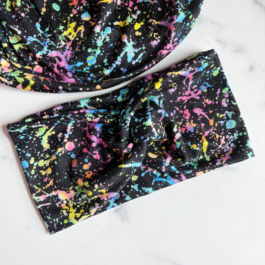 Rainbow Splatter Headband