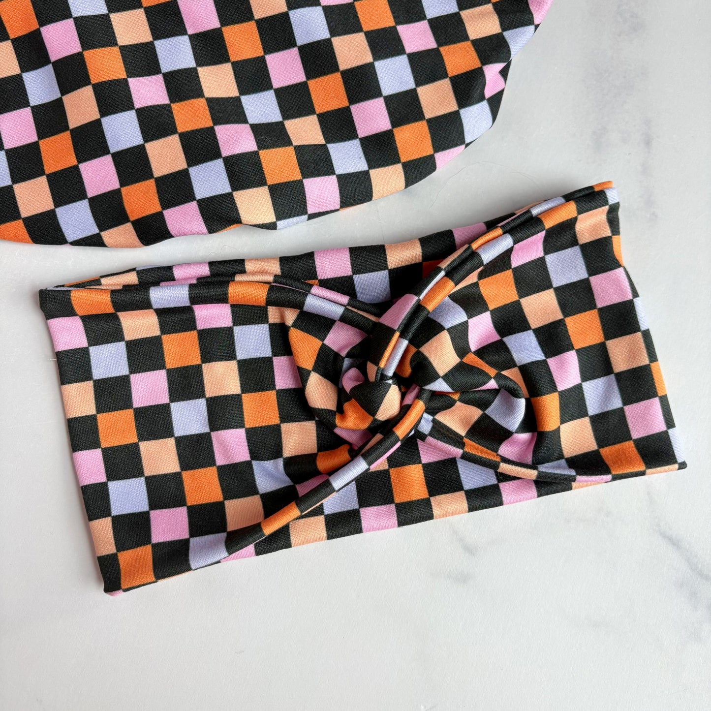 Halloween Checkered Headband